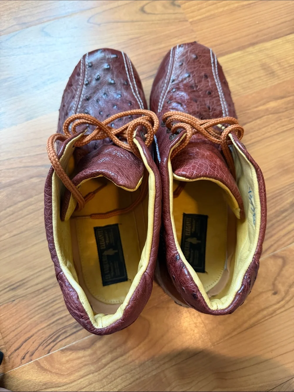 El Vaquero Elegante Men's Brown Leather Lace-Up Shoes
